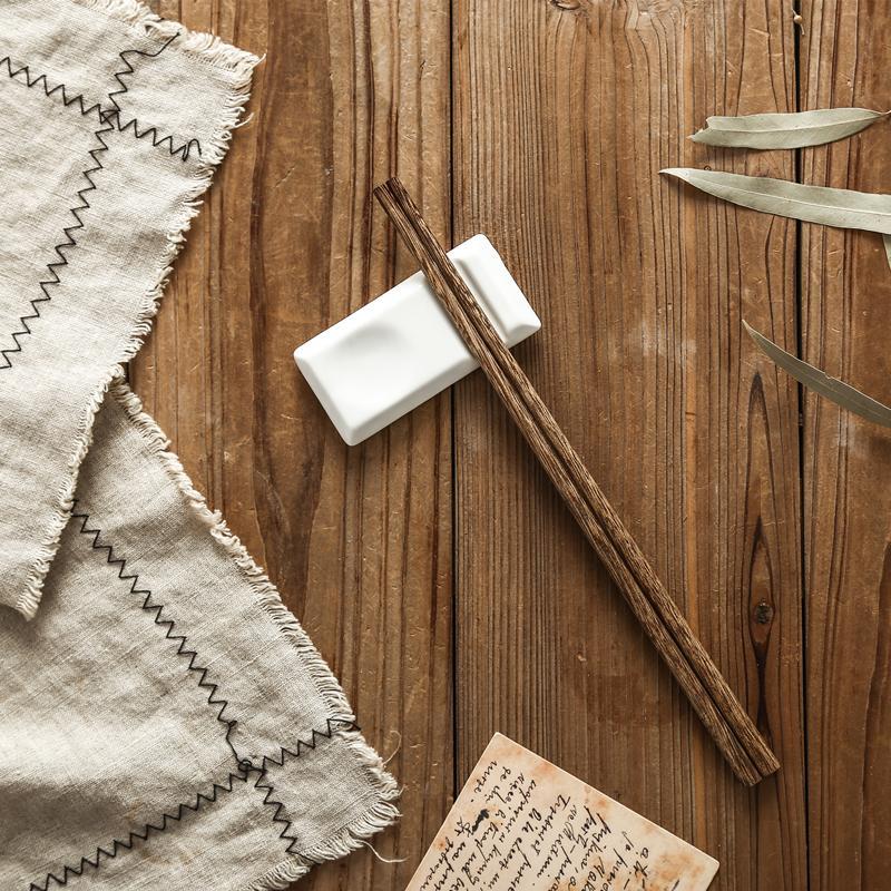 筷架创意筷托陶瓷筷枕白筷子架酒店多用筷枕两用汤匙托勺托 10号 1个