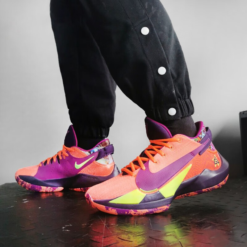 潮耐克nikezoomfreak2字母哥2代橙紫渐变午夜蓝白水泥黑白绿橙男子