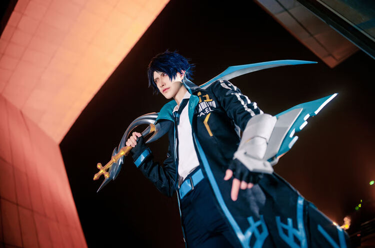 曙光守护者铠cos服装假发鞋子剑全套道具王者荣耀cosplay新品鞋子定做