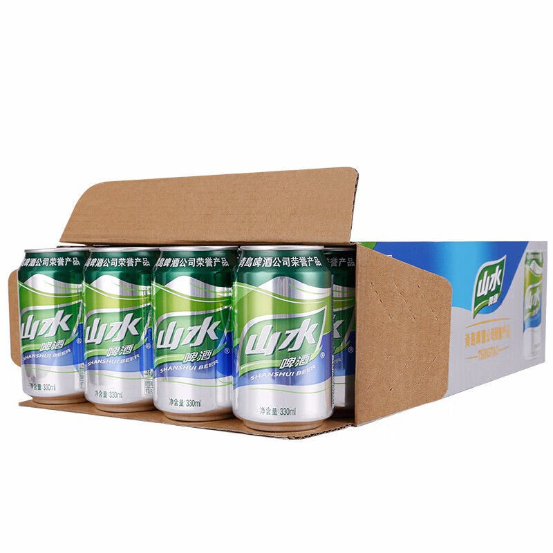 5折 山水啤酒 山水8度 330ml*24罐 整箱装 330ml*24瓶 l*24瓶【图片