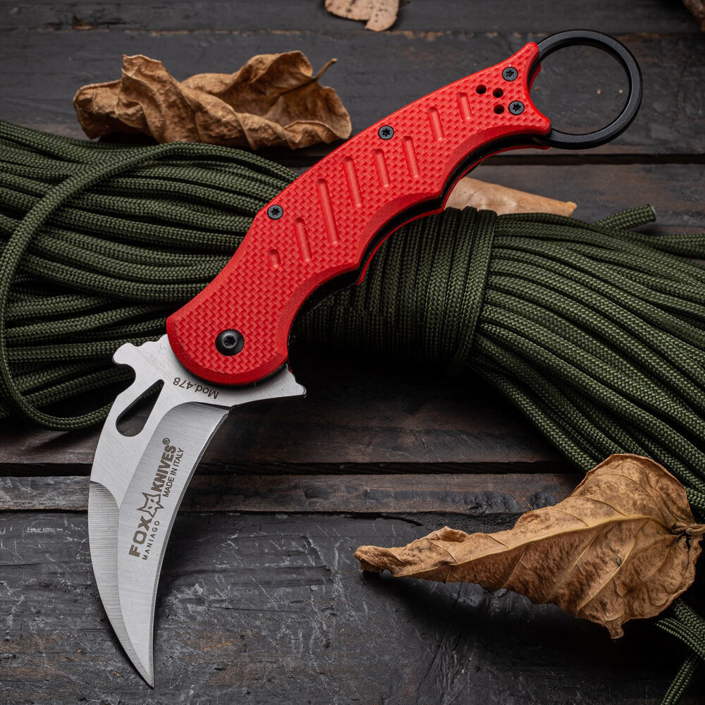 意大利狐狸(fox) g10柄爪子刀爪刀训练练习爪刀 折叠爪刀 karambit