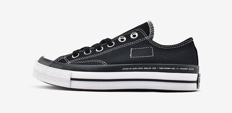converse匡威 x fragment三方联名 闪电黑白帆布休闲板鞋 169069c 36