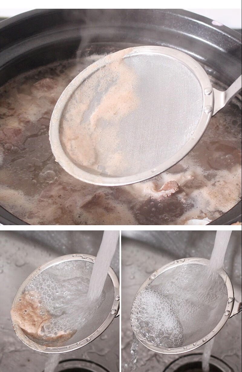 304不锈钢厨房油脂滤油勺网捞精细泡沫油隔去油渣 豆浆过滤网漏勺