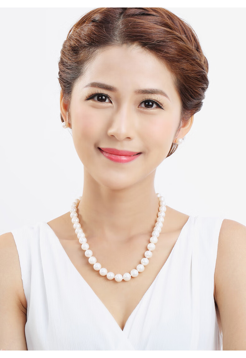 华贵大珠南熙正圆淡水珍珠项链女送妈妈母亲生日礼物优雅气质真珠锁骨