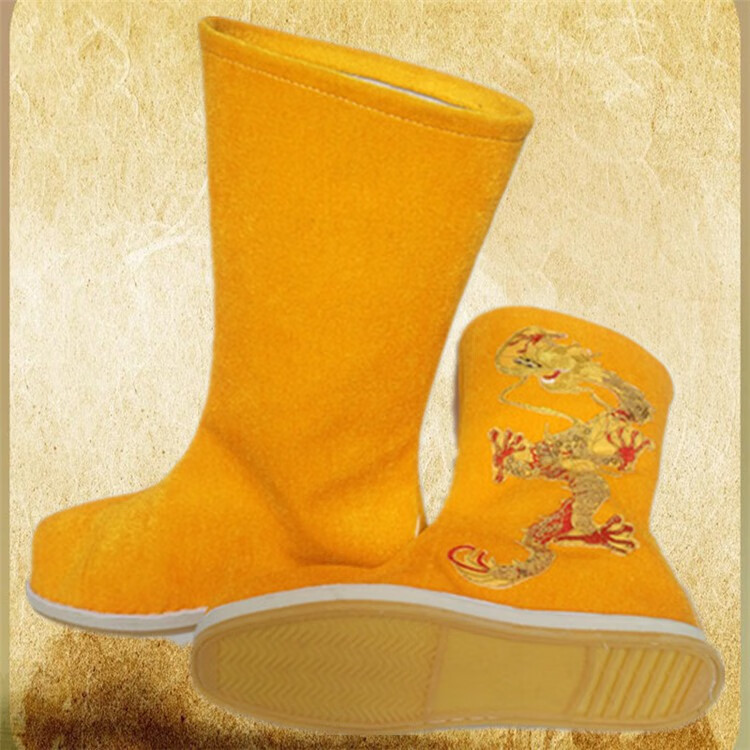 川剧变脸皇帝龙靴高底鞋朝靴子戏剧古装影视舞台龙靴古装男鞋大码品质