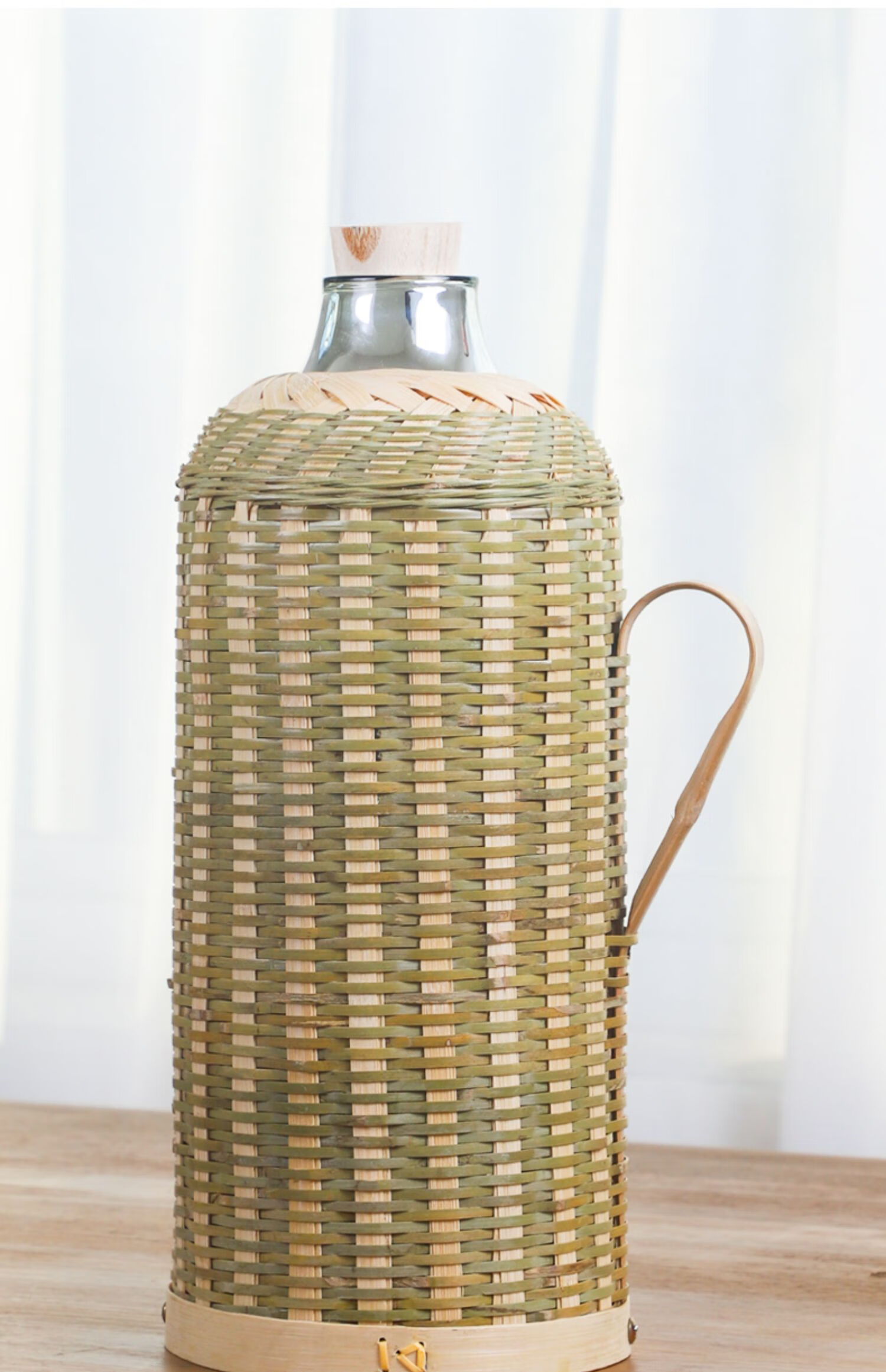 品质好物竹编热水瓶家用手工传统竹青中式复古茶室餐厅大容量内胆保温