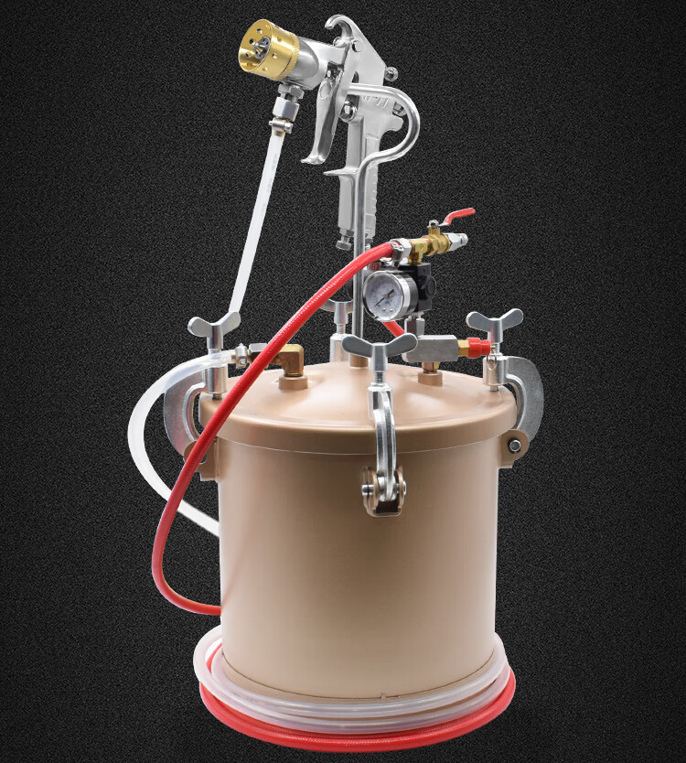 定制水包水泡砂沙多彩漆专用喷枪不易生锈压力桶罐仿石乳胶油漆涂料抢