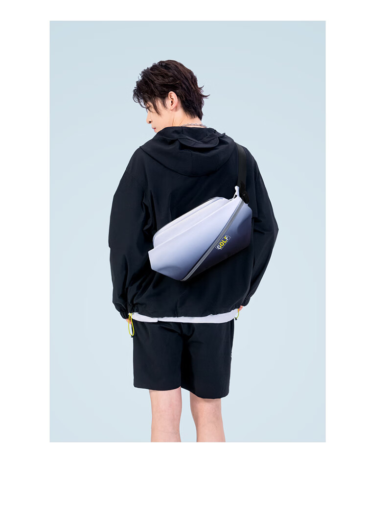GOLF Trendy Crossbody Bag for Men, Gradient Color Shoulder Bag, Outdoor Sports Waist Pack, Men's Phone Bag, Ink Wash 23