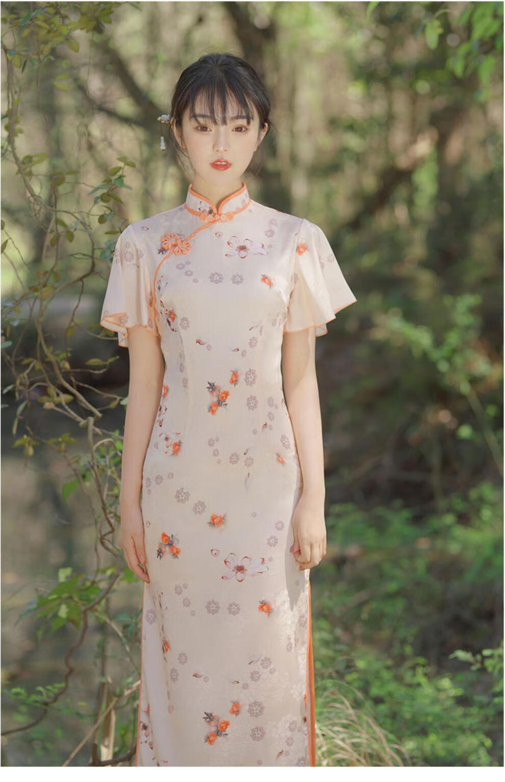 冰悦诗法式年轻款少女旗袍裙长款2022年新款春夏改良版复古气质日常