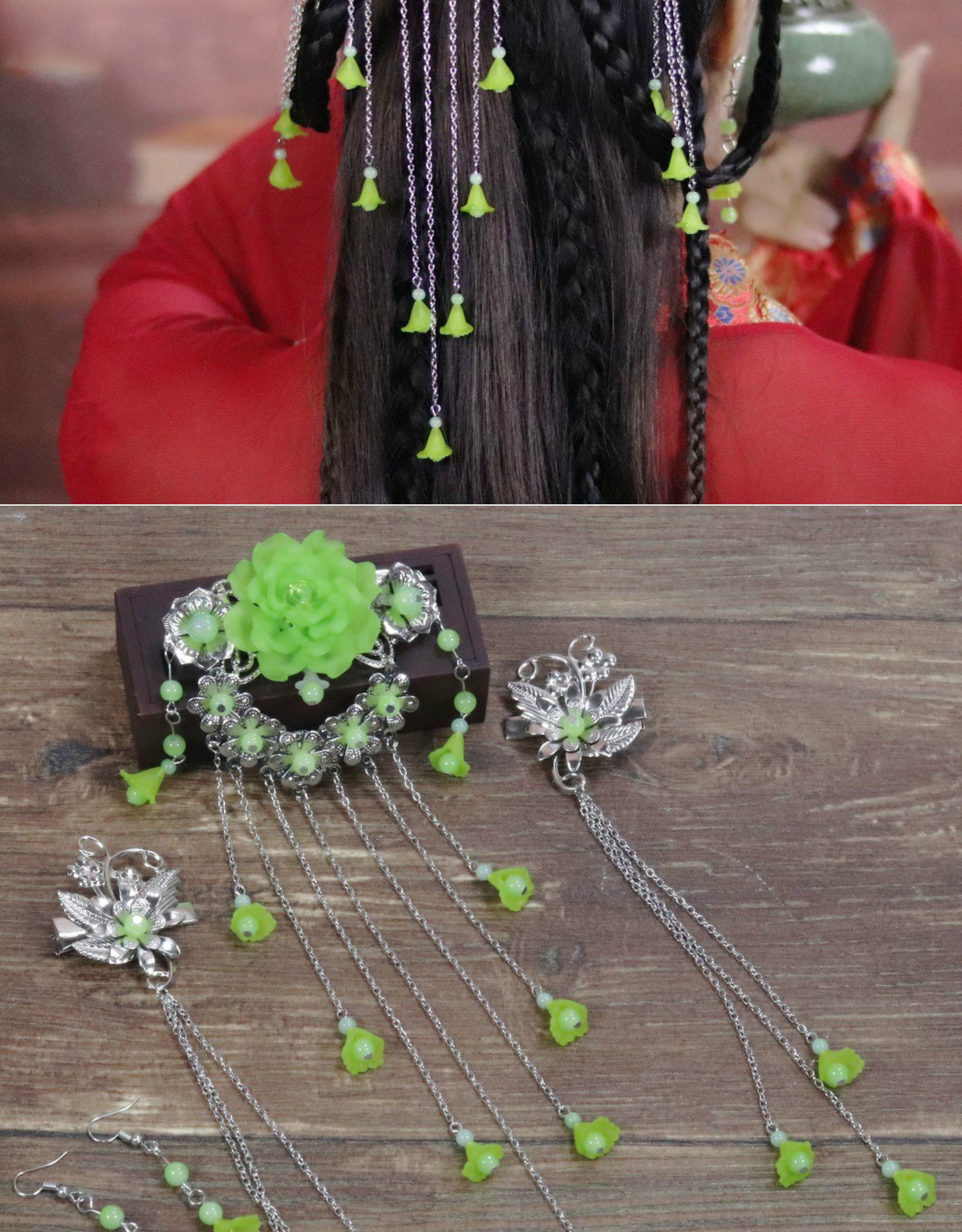 汉服头饰套装发夹古风发饰女古装配饰仙气流苏步摇发簪子古代饰品粉红