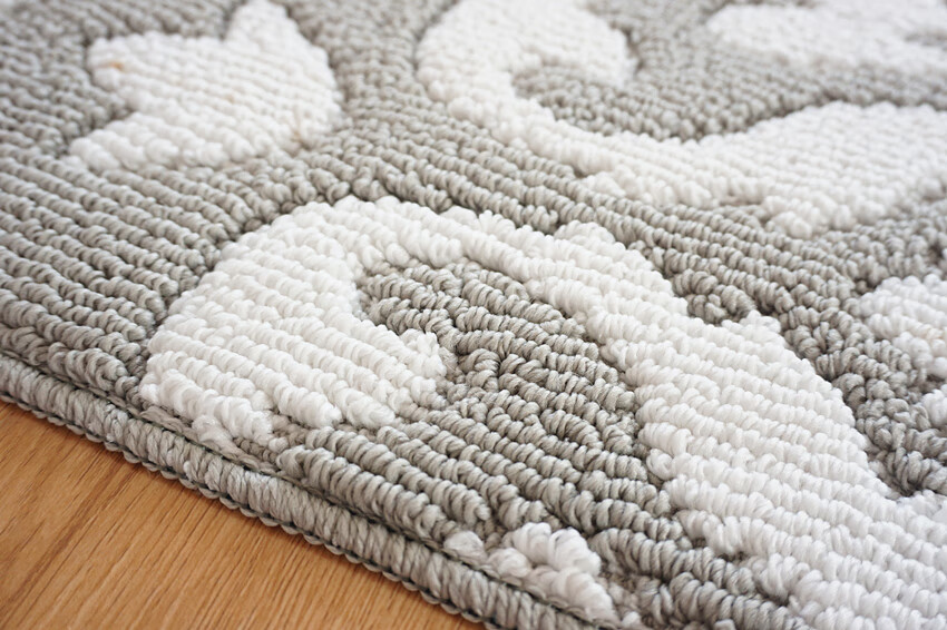 储瑾大尺寸尾货防水防油耐脏瑕疵地毯灰色小格子毛圈孤品