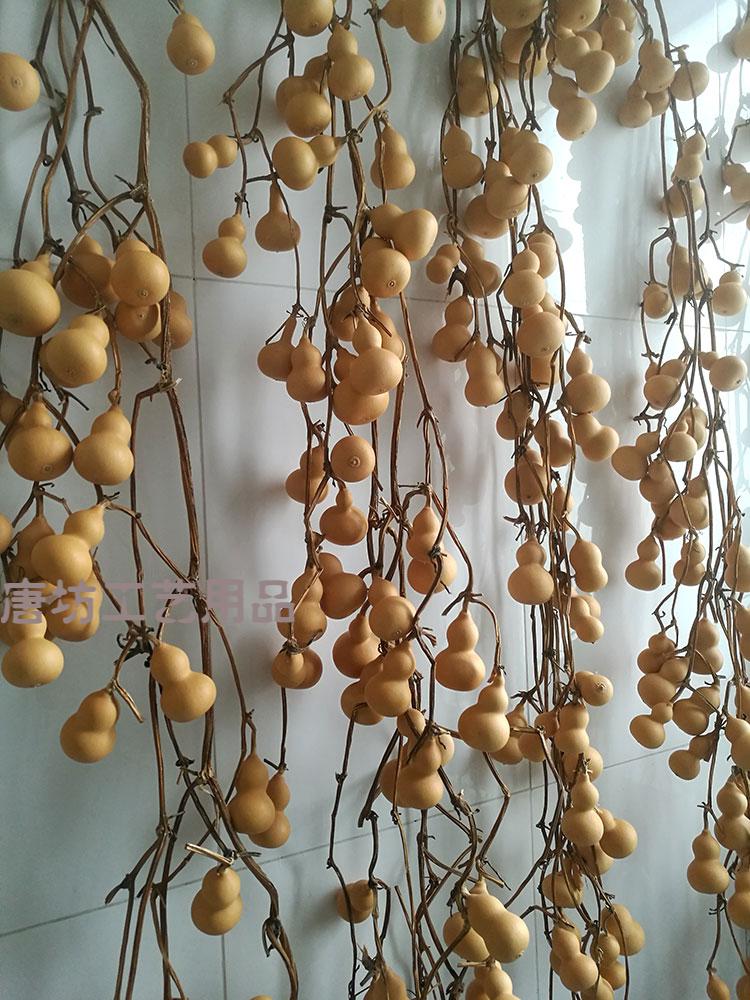 天然连枝藤小葫芦手把件手捻文玩家居风水葫芦串客厅挂件 一枝20个