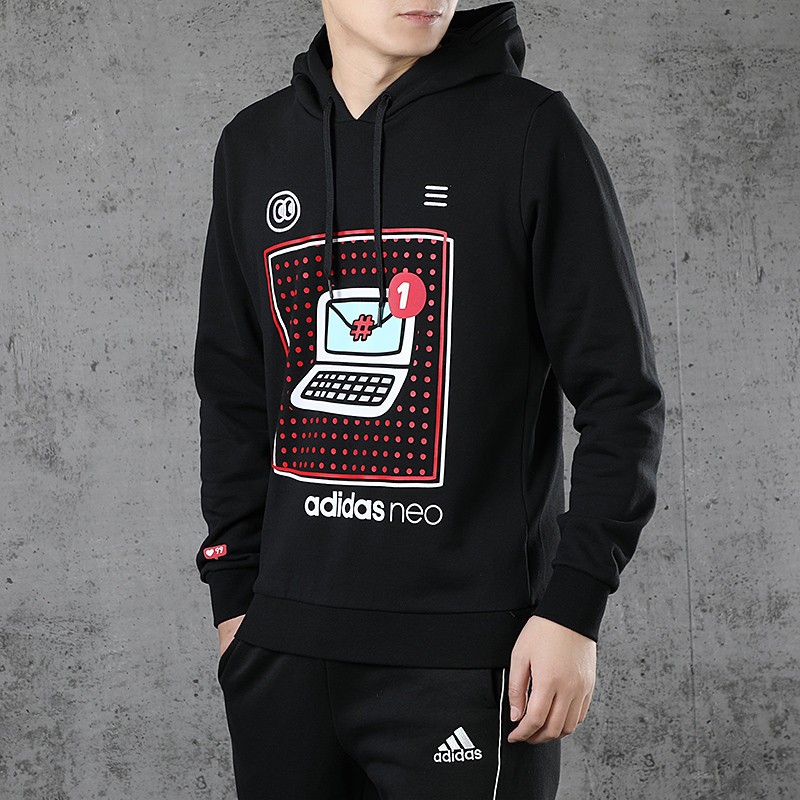 adidas阿迪达斯neo男装新款运动服圆领卫衣休闲套头衫ge7767s