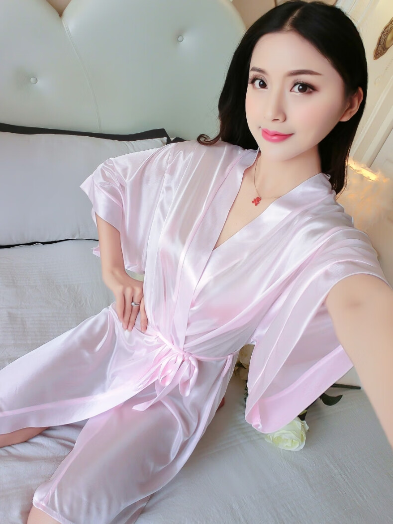 【专柜正品】浪莎 睡衣女夏家居服睡袍睡裙季薄款冰丝仙女性感火辣薄