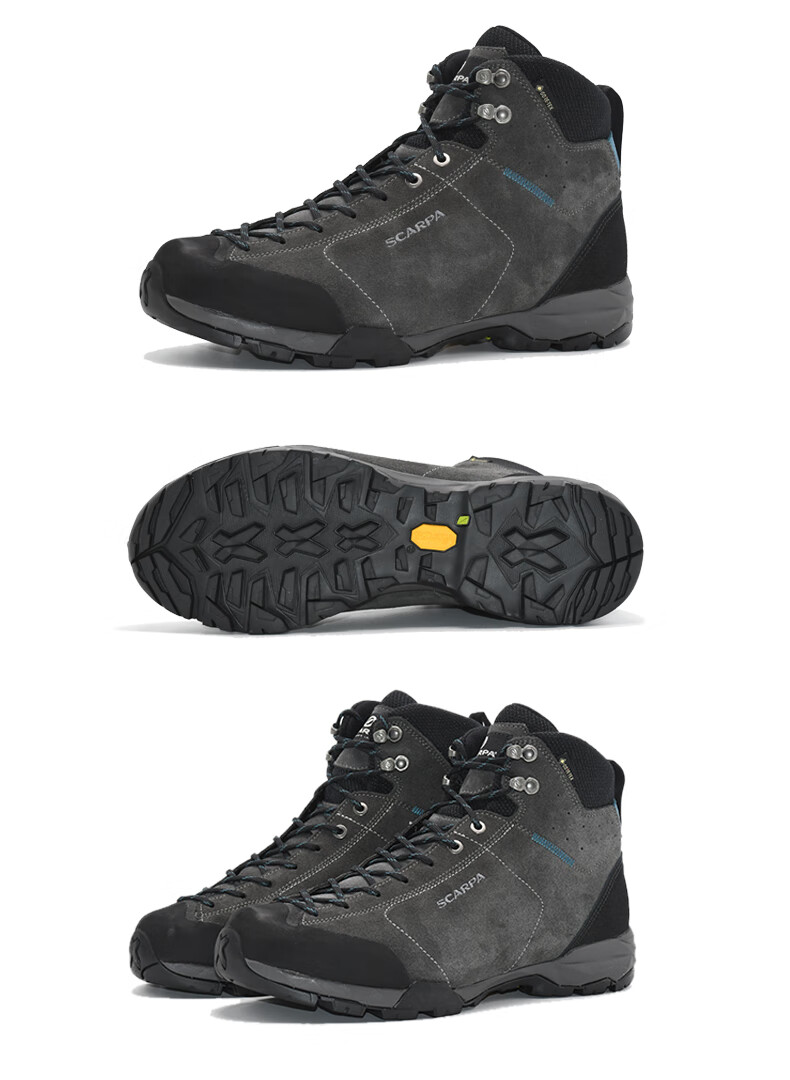 scarpa户外登山鞋mojitohike莫吉托gtx防水耐磨徒步鞋63311200鲨鱼灰