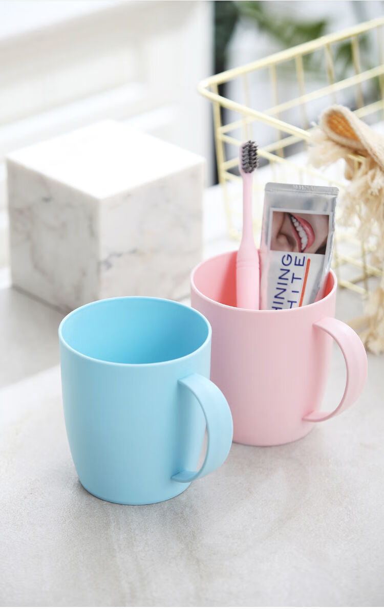刷牙杯漱口杯子洗漱口杯口杯牙缸水杯套装创意杯子加厚北欧蓝单个装