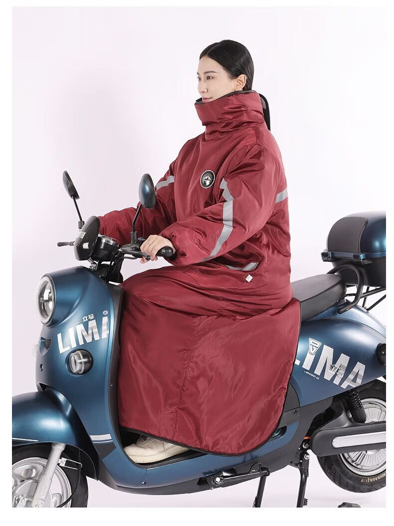 骑车防寒服男挡冬季保暖带加绒加厚防雨防寒电瓶车防服挡 黑色190码