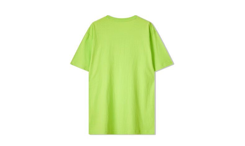 bossini男装夏季新款短袖t恤男美式宽松街头风印花纯棉半袖 697浅绿色