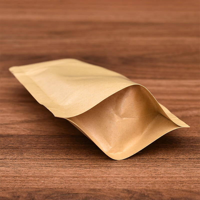 茶叶样品袋 牛皮纸自封袋小号食品袋子分装品鉴防潮茶样袋 不开窗样品