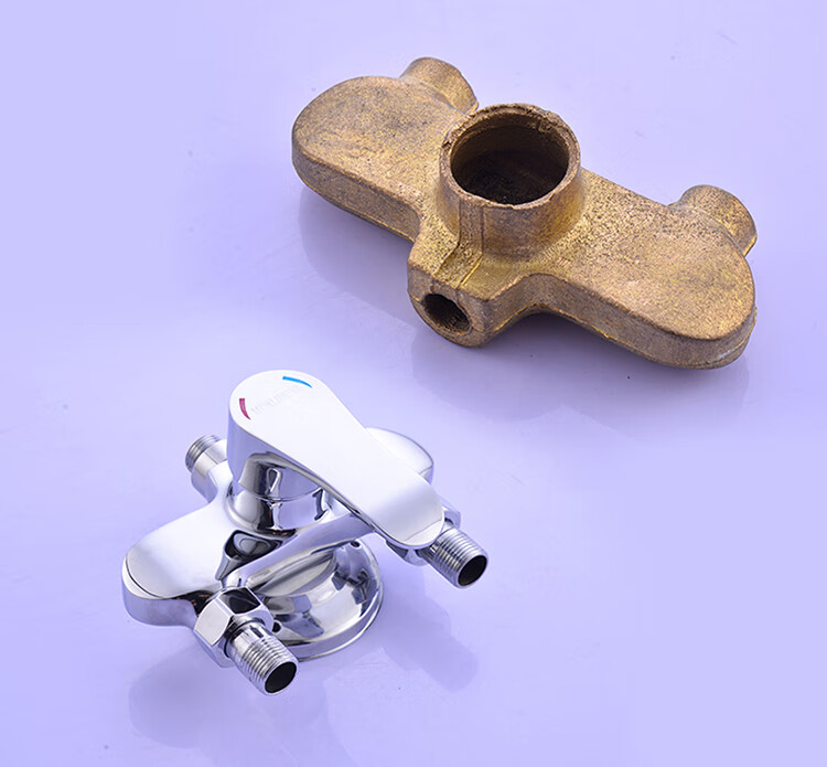 明装花洒混水阀铜质淋浴冷热水龙头浴室家用明管太阳能电热水器明管