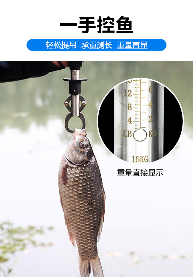 控鱼器带称迷你控鱼器路亚钳一体枪式带秤迷你夹鱼器称重钳多功能套装