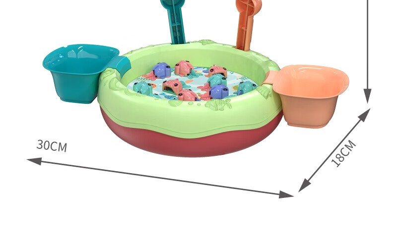 甜甜圈灯光音乐电动仿真钓鱼玩具儿童启蒙早教动脑亲子互动游戏小男孩