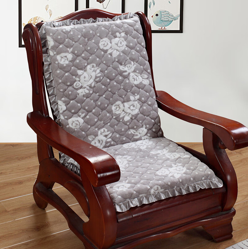 老板椅软垫 冬季毛绒连体老板椅垫子带靠背一座一靠电脑椅垫靠垫一体