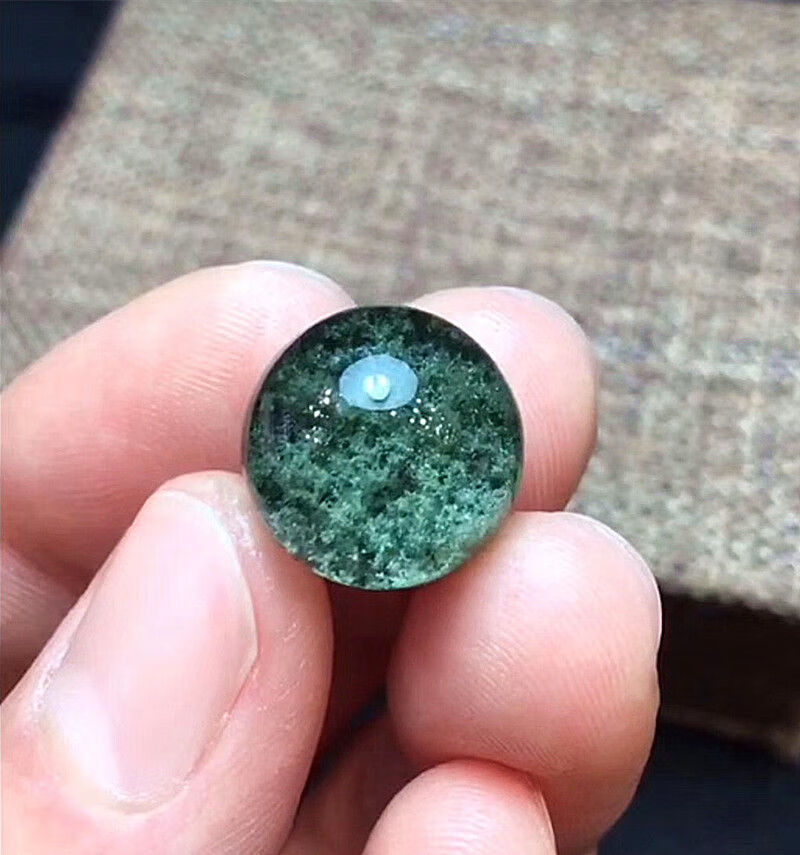 嫚纤7a天然级红皮绿幽灵聚宝盆散珠 无孔单珠无收藏圆珠子多宝手串