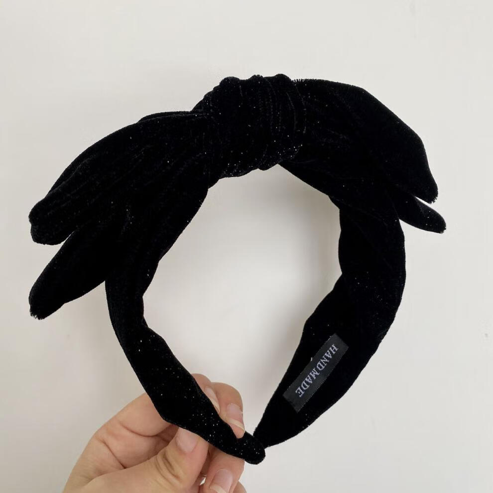 冬季新品暗黑萝莉黑色系发箍女韩版百搭黑头箍高颅顶宽边发卡10黑色