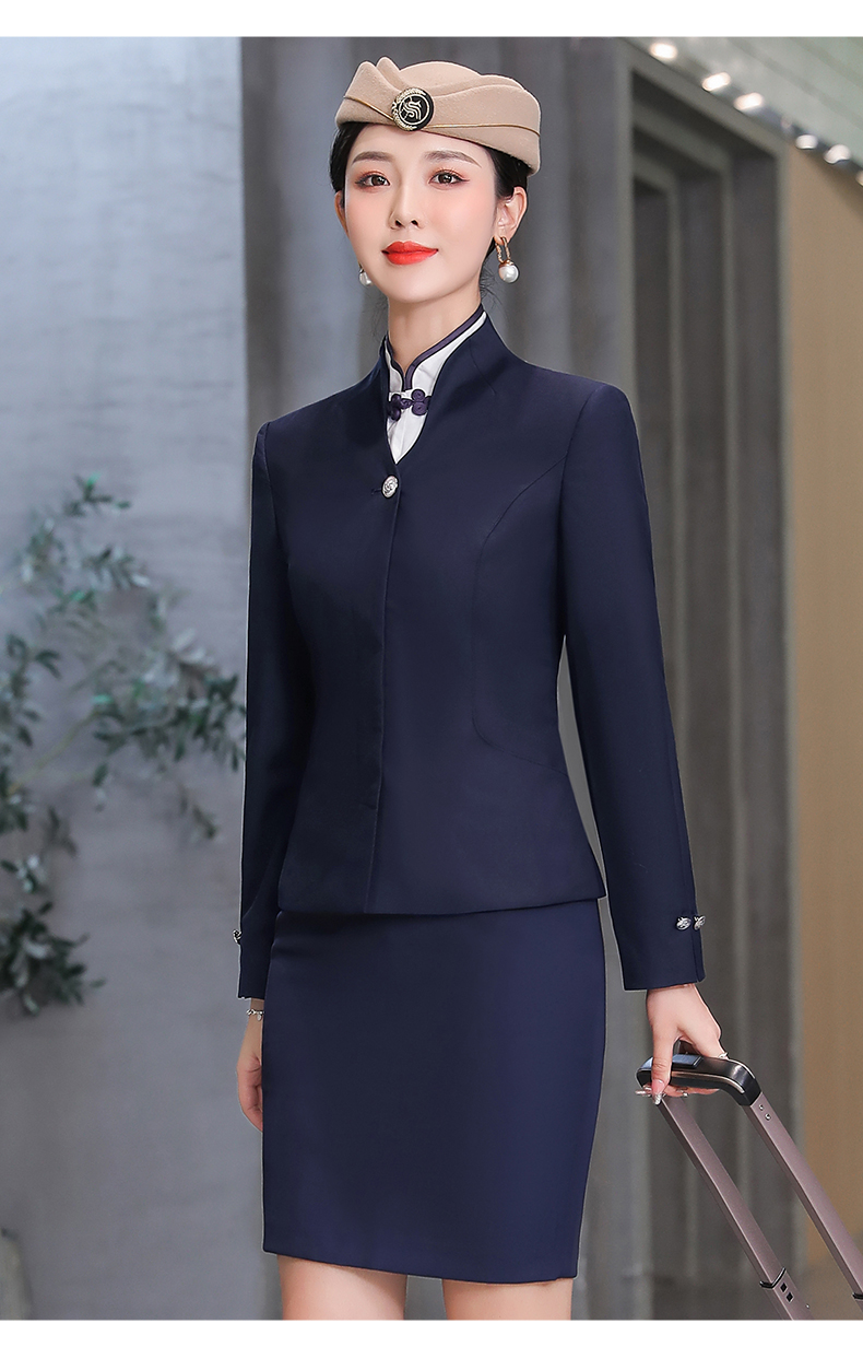 东航空姐制服职业套装女新款气质马甲三件套乘务员面试礼仪工作服