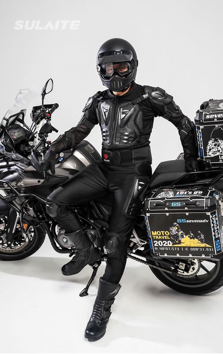 新款摩托车护甲裤套装骑行护具全套骑士盔甲机车赛车越野防摔男女夏季