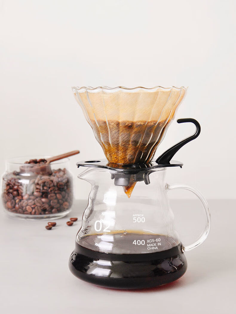 手冲咖啡壶套装咖啡过滤杯手柄分享壶冲泡手冲壶咖啡器具360ml云朵壶