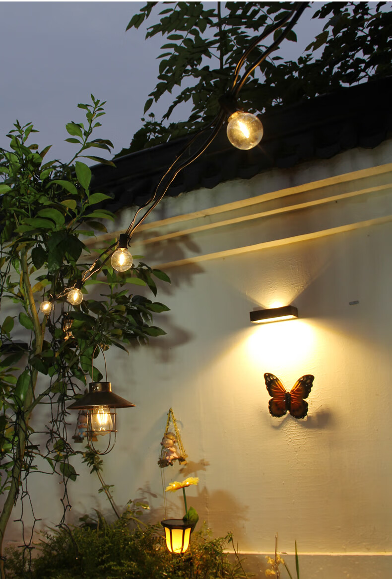 太阳能串灯户外庭院花园阳台围栏栅栏装饰活动节日布置led氛围灯7米10