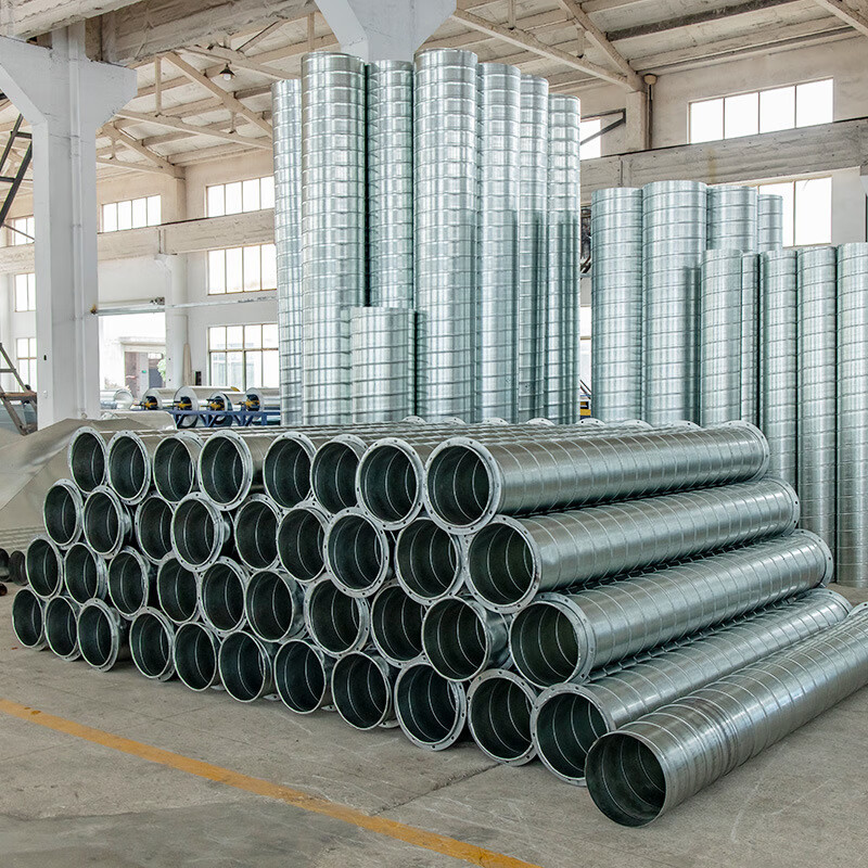 镀锌白铁螺旋风管圆形风管排烟管道工业排风管除尘管不锈钢螺旋管