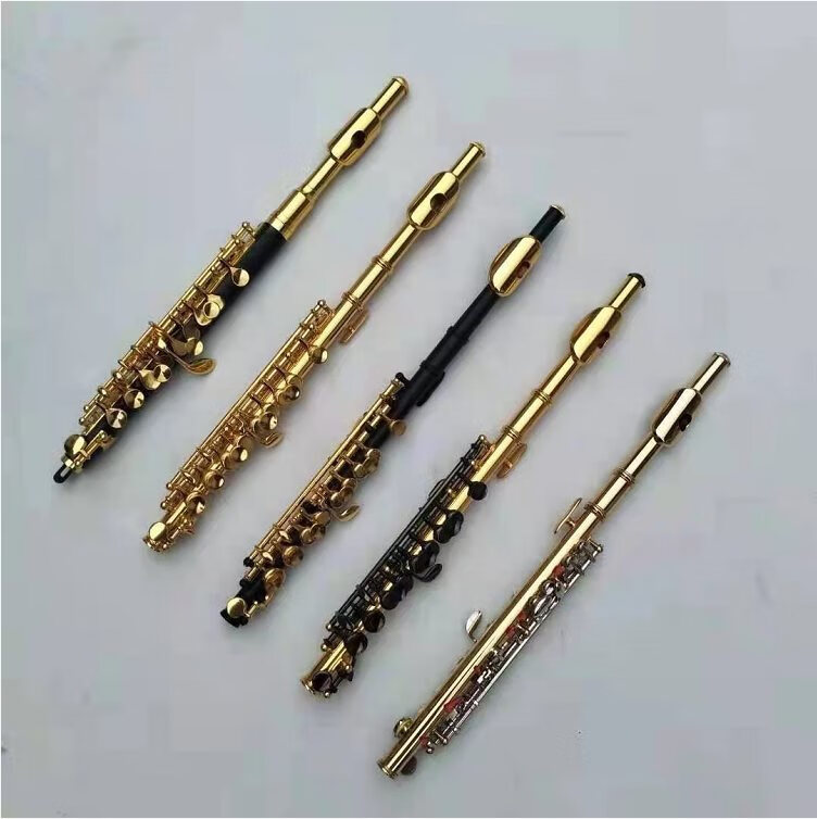 短笛西洋乐器铜管镀镍胶木z镀银c调彩色笛子出口美国实乌木考级紫色