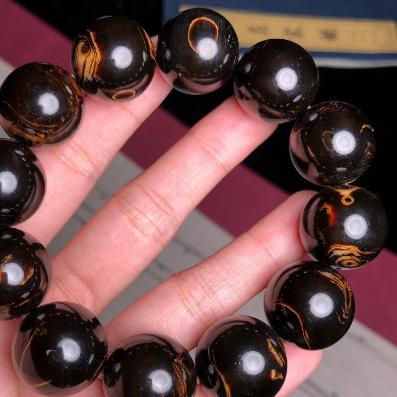 精雕阁海柳文玩天然血柳手串20单圈圆珠桶珠饰品wf0107