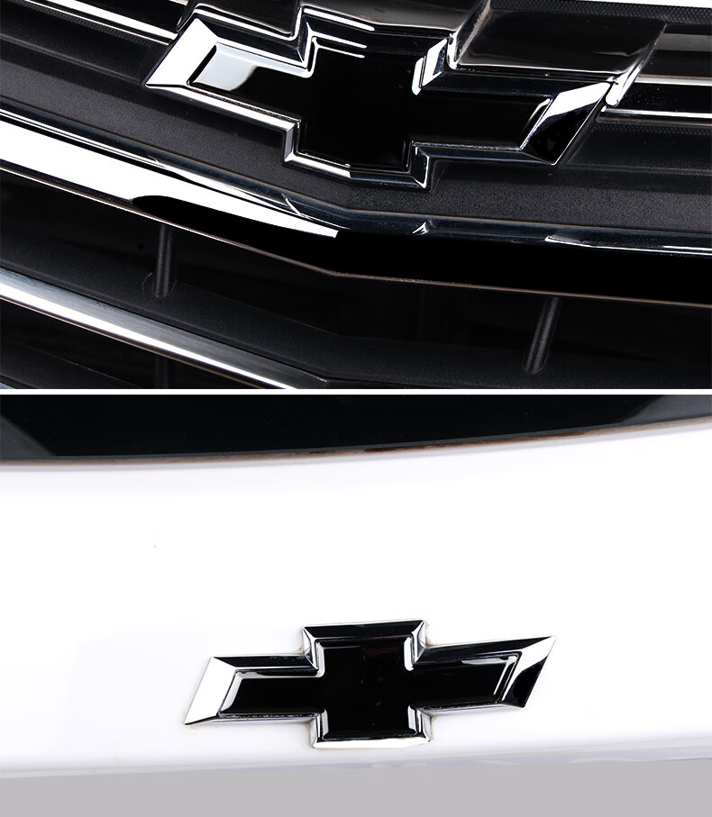 适用于雪佛兰探界者迈锐宝xl前后方向盘车标贴改装饰rs黑色内饰外观