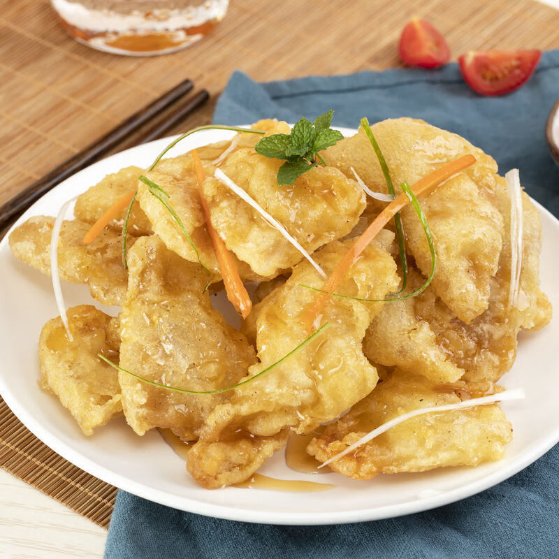 东北速冻锅包肉半成品纯里脊肉油炸带醋汁酸甜可口餐厅家庭代餐