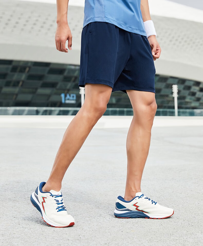 预售361度运动短裤男夏季薄款针织短裤男士常规休闲裤子new深墨蓝m