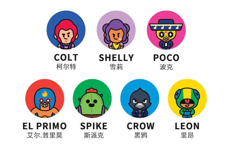 brawlstars脸型公仔包挂10cm毛绒玩偶周边配饰挂件linefriends荒野