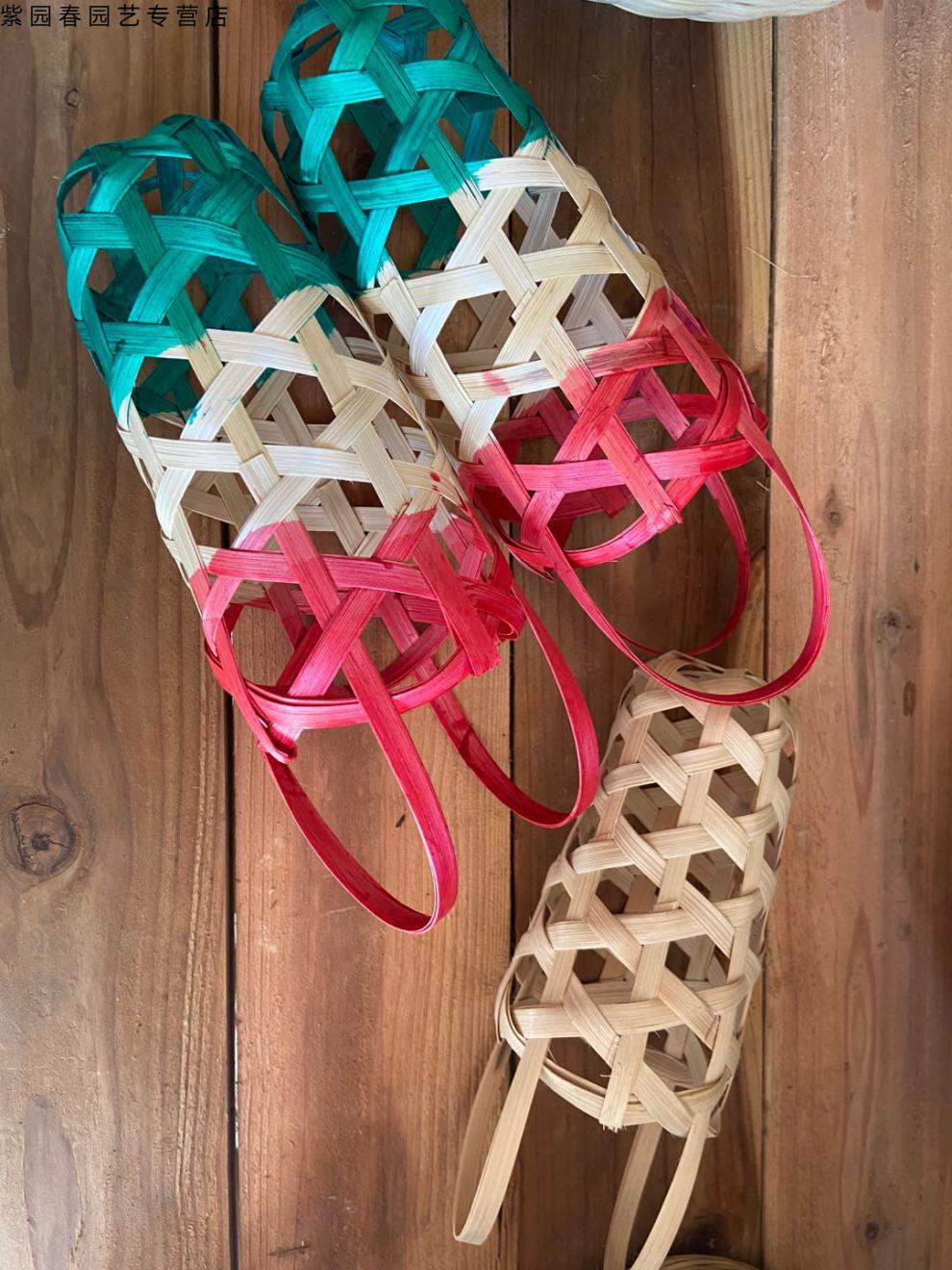 产品均为纯手工编织小猪笼,采用新鲜竹子现现编,绿色环保,,农家自编