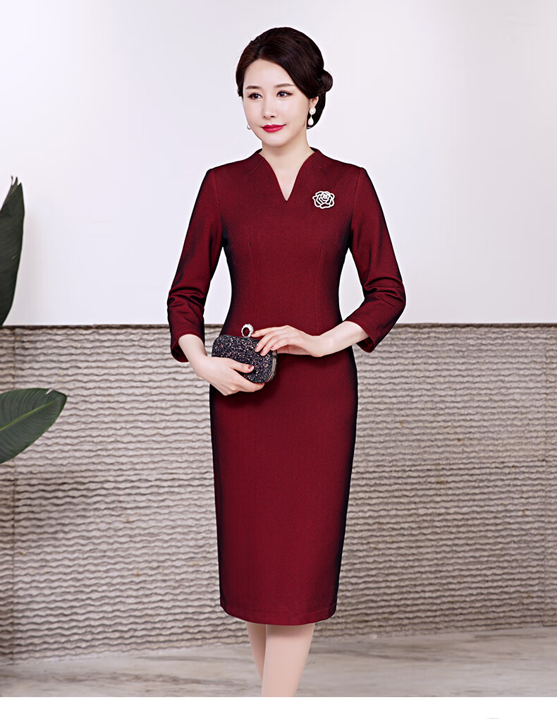 女装喜婆婆婚宴装高端洋气大牌高贵年轻参加婚庆新娘妈妈结婚礼服秋季