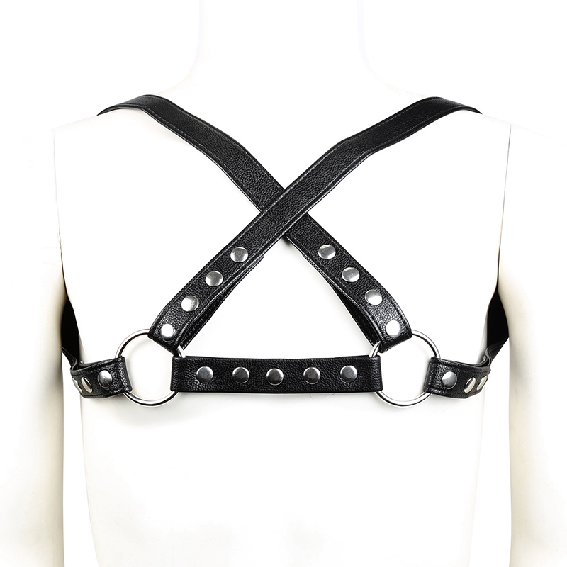 千仓chikura性感情趣胸带x型pu皮革绑带凸显胸肌装饰配饰sm主奴游戏