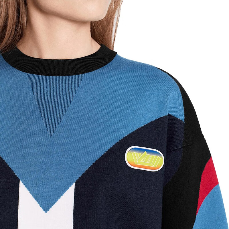 路易威登lv女士拼接圆领机车套头衫卫衣 1a8c8p xxl预售【图片 价格