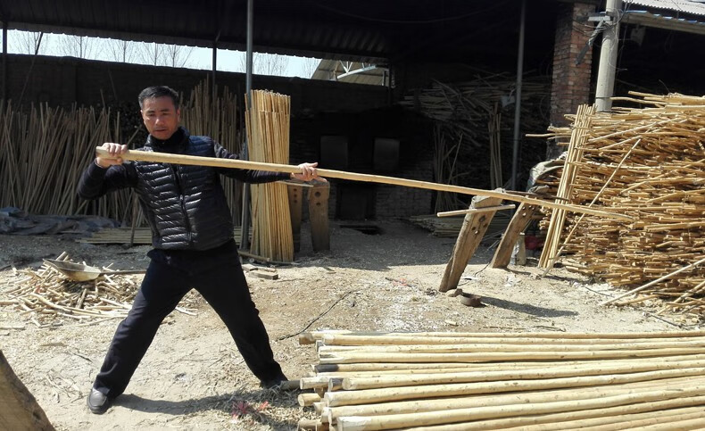 十年老杆白蜡杆武术棍少林长棍子抖大杆太极大杆黄皮圆木棍4米 总长度
