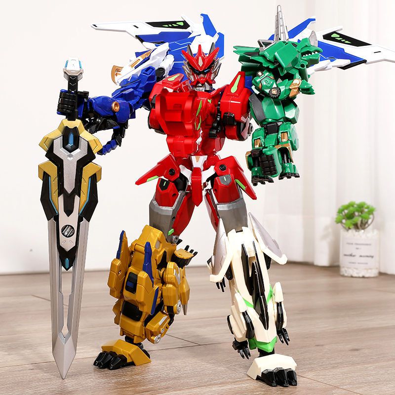 适用于钢铁飞龙2恐龙3大号五合体儿童变形玩具男孩金刚霸王龙机器人
