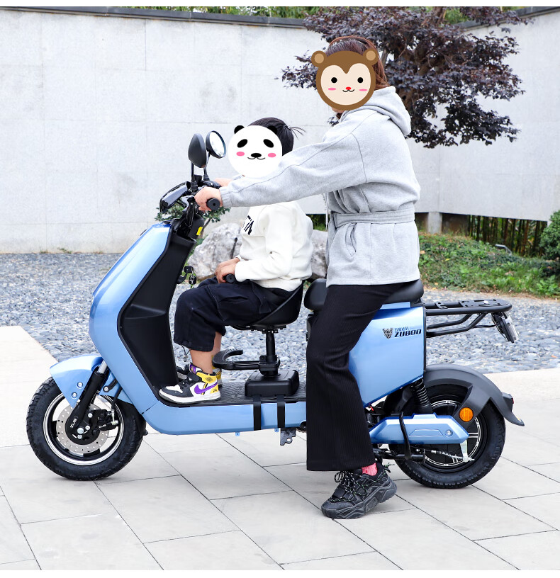 台铃雅迪电瓶车小刀立马踏板小孩宝宝升降前置 黑色通用款【图片 价格