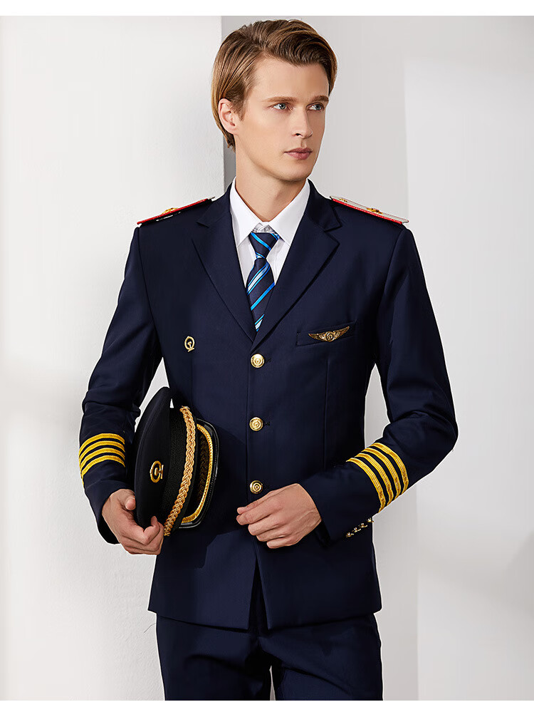 铁路制服套装男春秋高铁火车乘务员长袖制服外套铁道学校表演服装