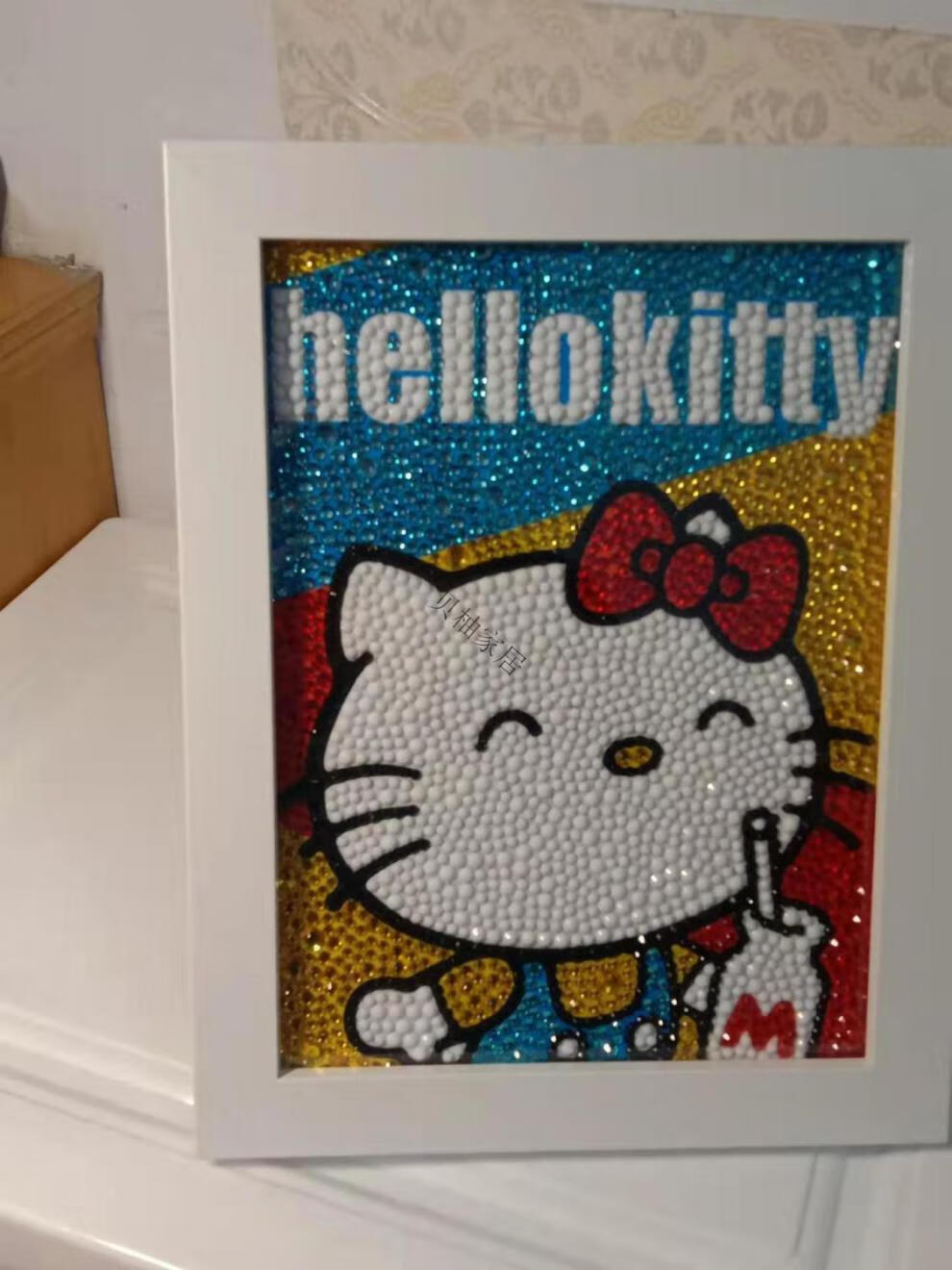 柚钻石画 钻石画钻石画满钻贴 kt猫 画布钻石工具【款式留言备注】