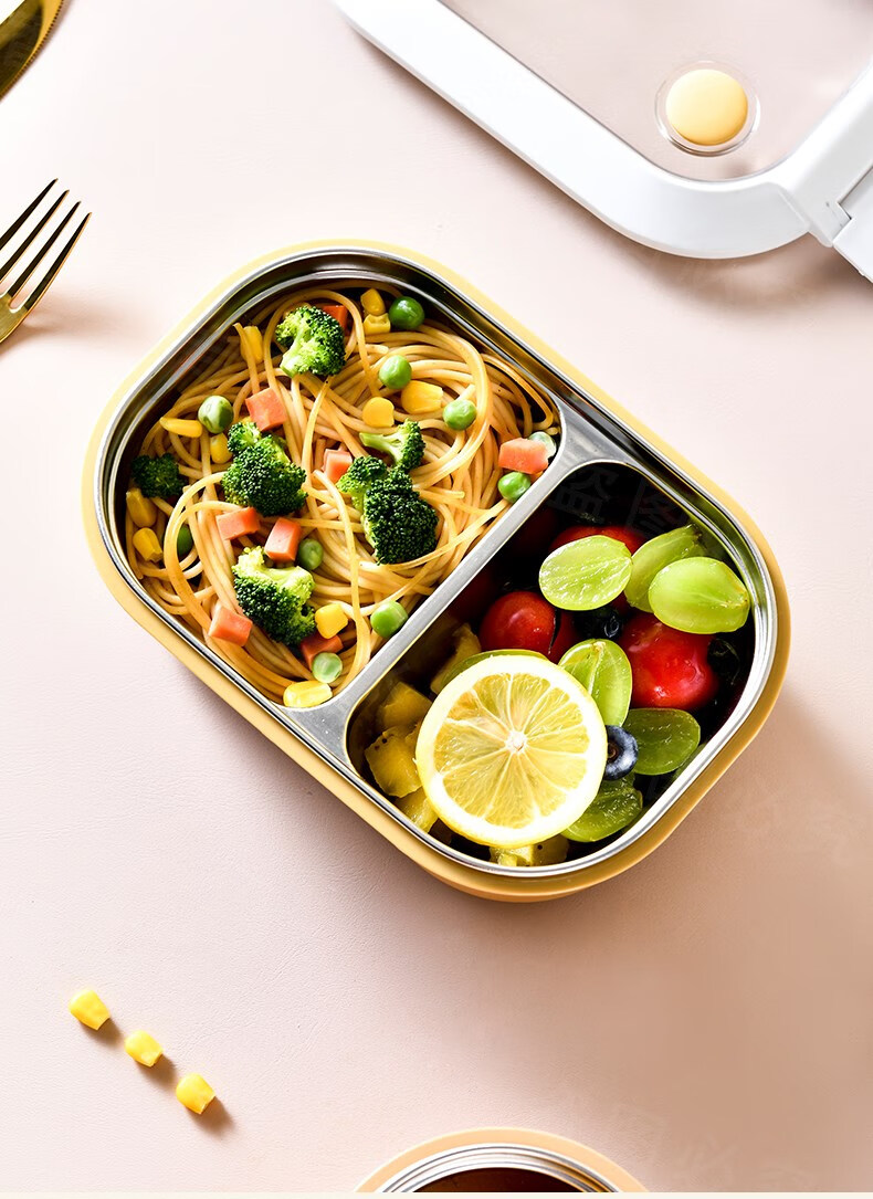 特百惠(tupperware) 1100ml大容量不锈钢保温饭盒上班族食堂便携餐盒